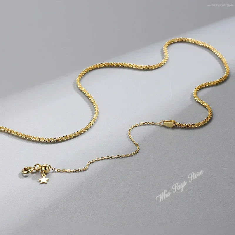 Stainless Steel Sparkling  Necklace for Women  Minimalist Clavicle Chain