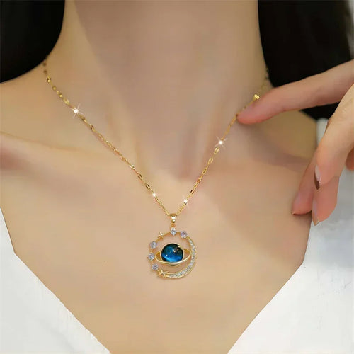 Collares Para Mujer Delicate and Beautiful Starry Pendant Necklace