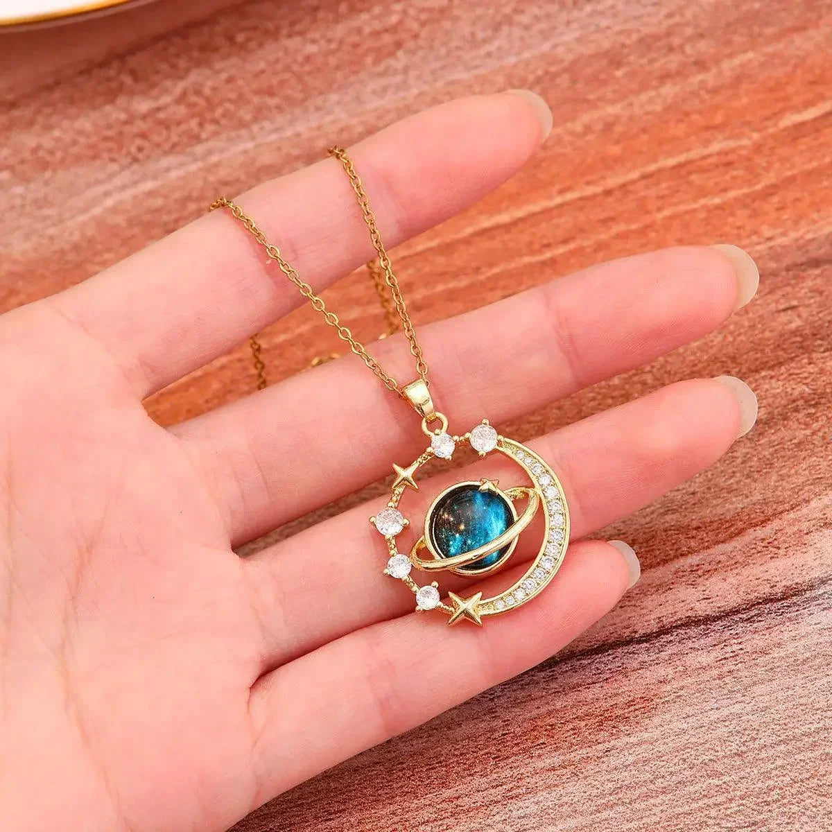 Collares Para Mujer Delicate and Beautiful Starry Pendant Necklace