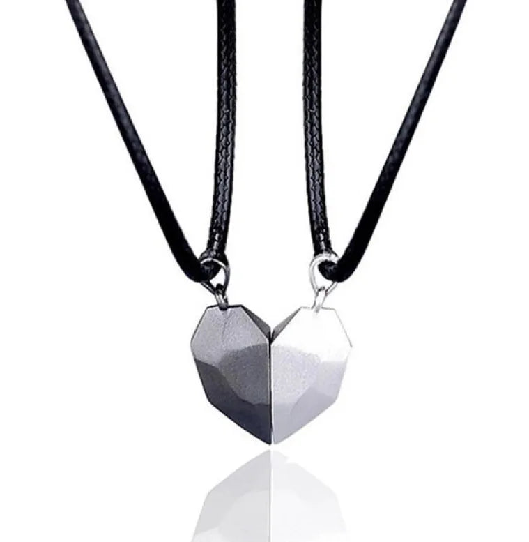 Good Simple Quality Couple Pendant Necklace ,Magnetic Heart
