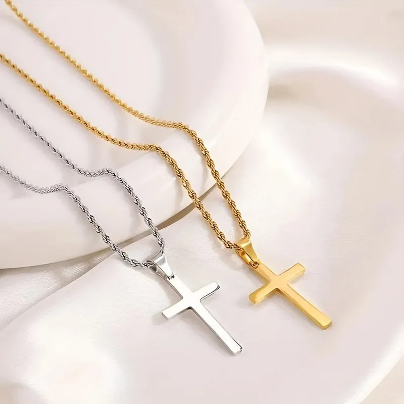 Stainless Steel  Pendant Necklace for Men Women Minimalist