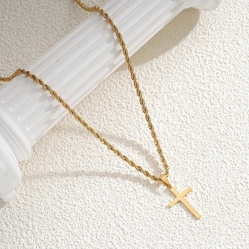 Stainless Steel  Pendant Necklace for Men Women Minimalist