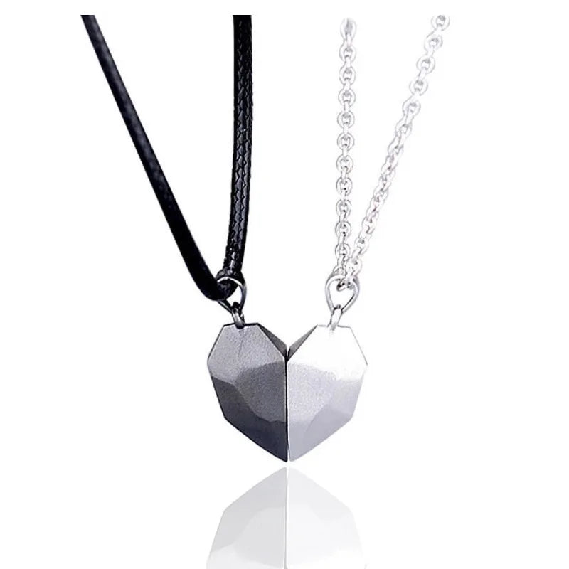 Good Simple Quality Couple Pendant Necklace ,Magnetic Heart