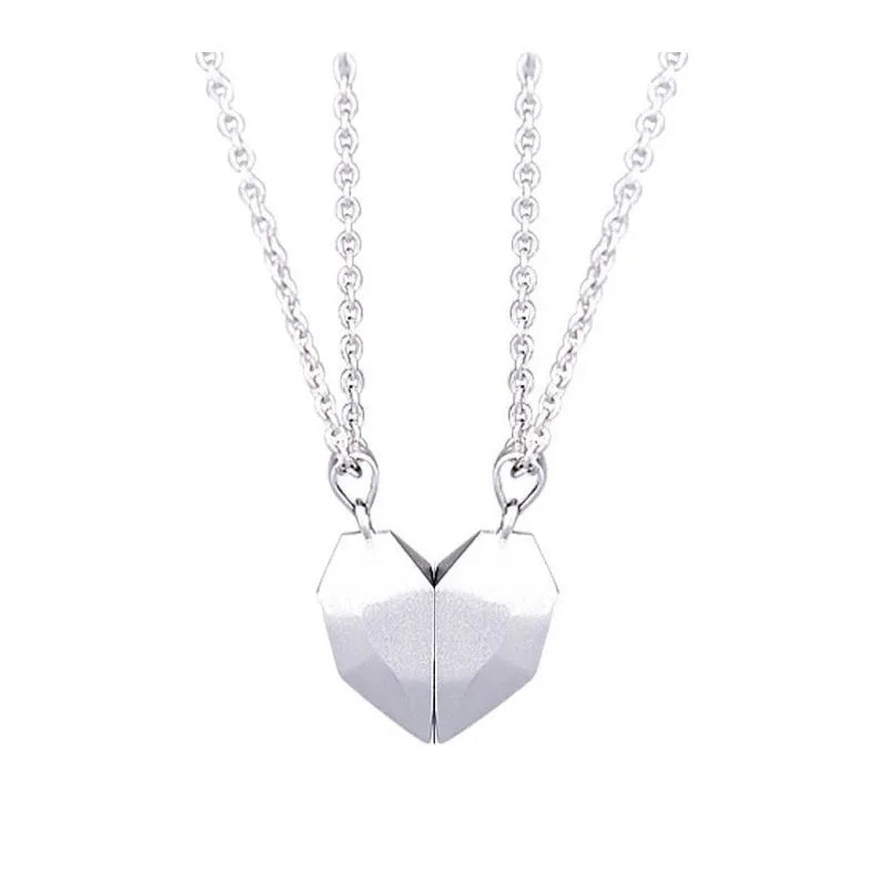 Good Simple Quality Couple Pendant Necklace ,Magnetic Heart