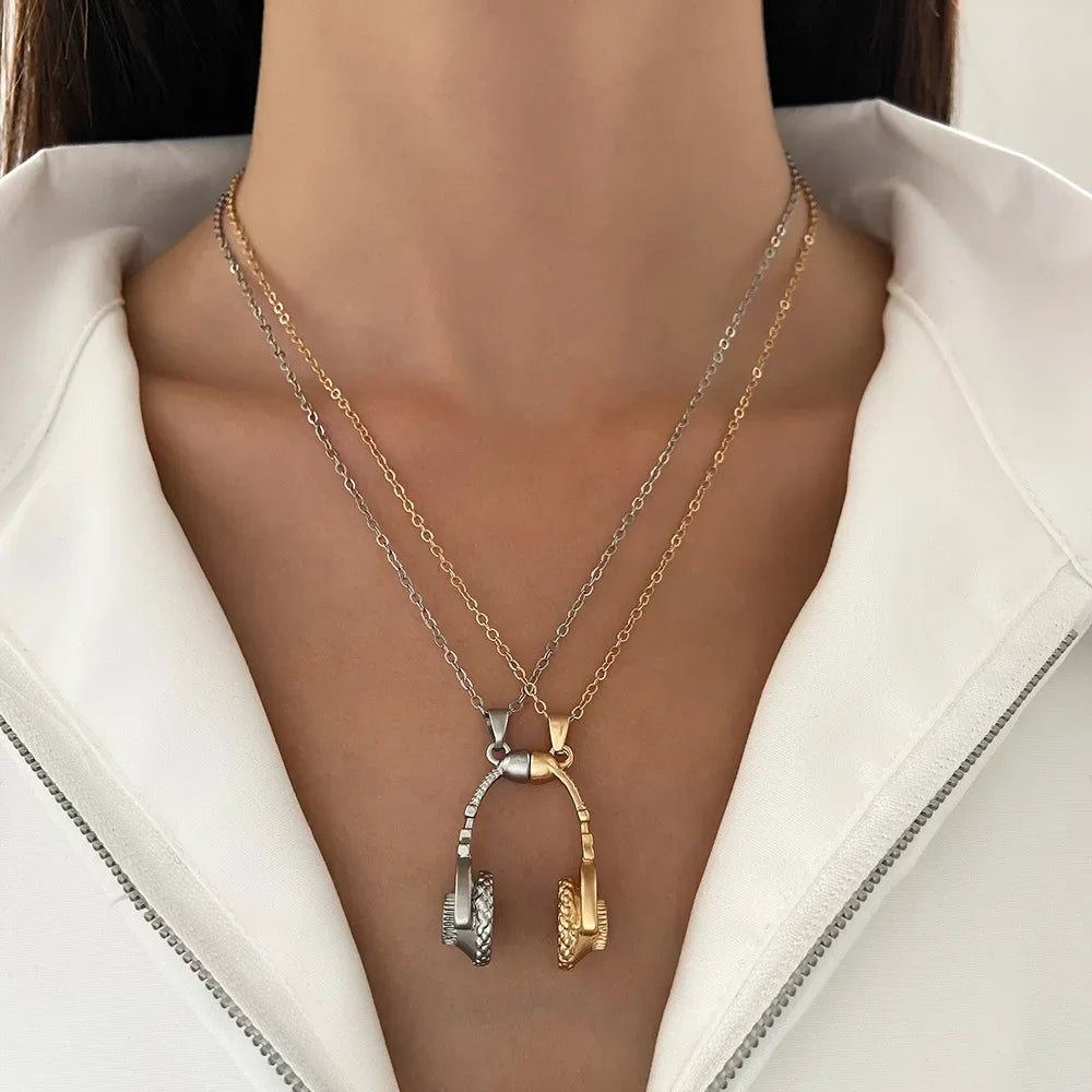 Simple Silver Color Love Heart Pendant Necklace Charm Chain Collares Necklace for Women Party Jewelry Daily Wear