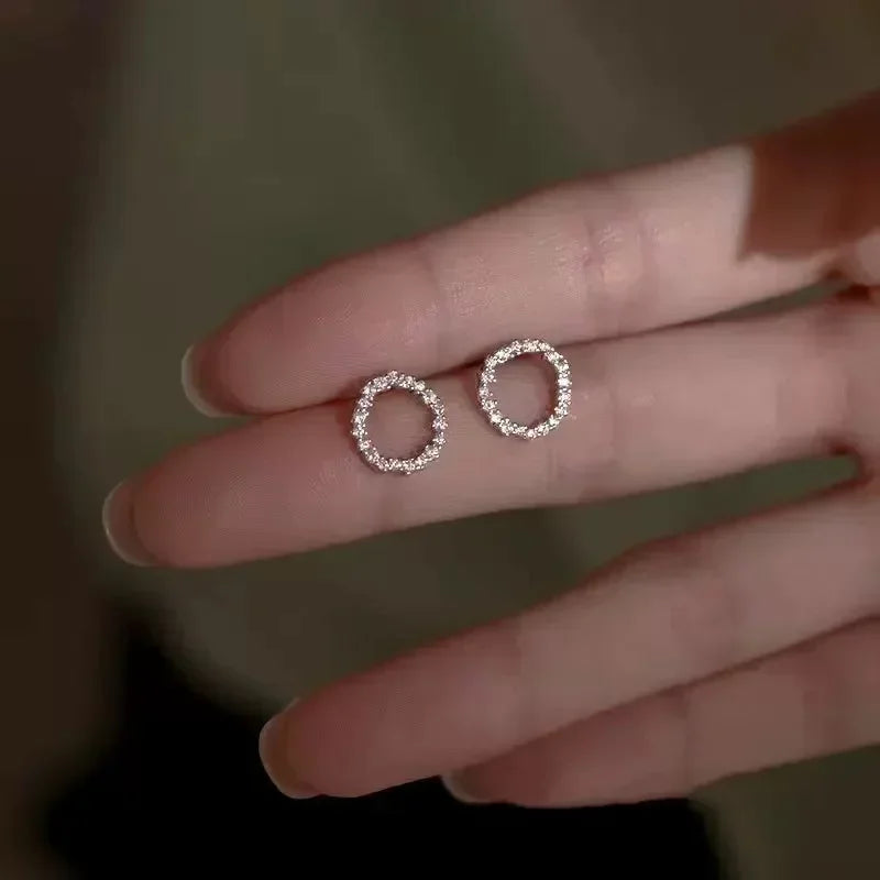 Elegant Jewelry Simple Crystal Circle Pendant Necklace