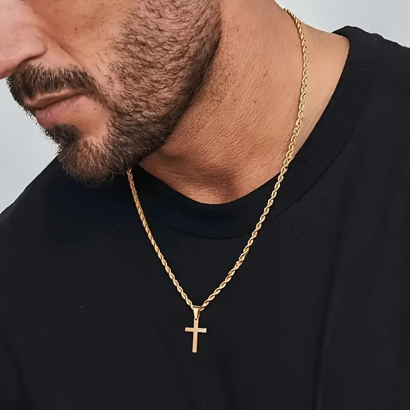 Stainless Steel  Pendant Necklace for Men Women Minimalist