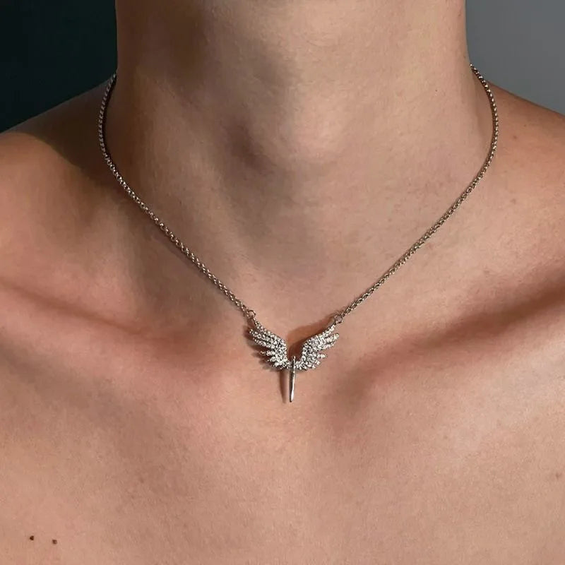 Creativity Angel Wings Unique Design Pendant Necklace