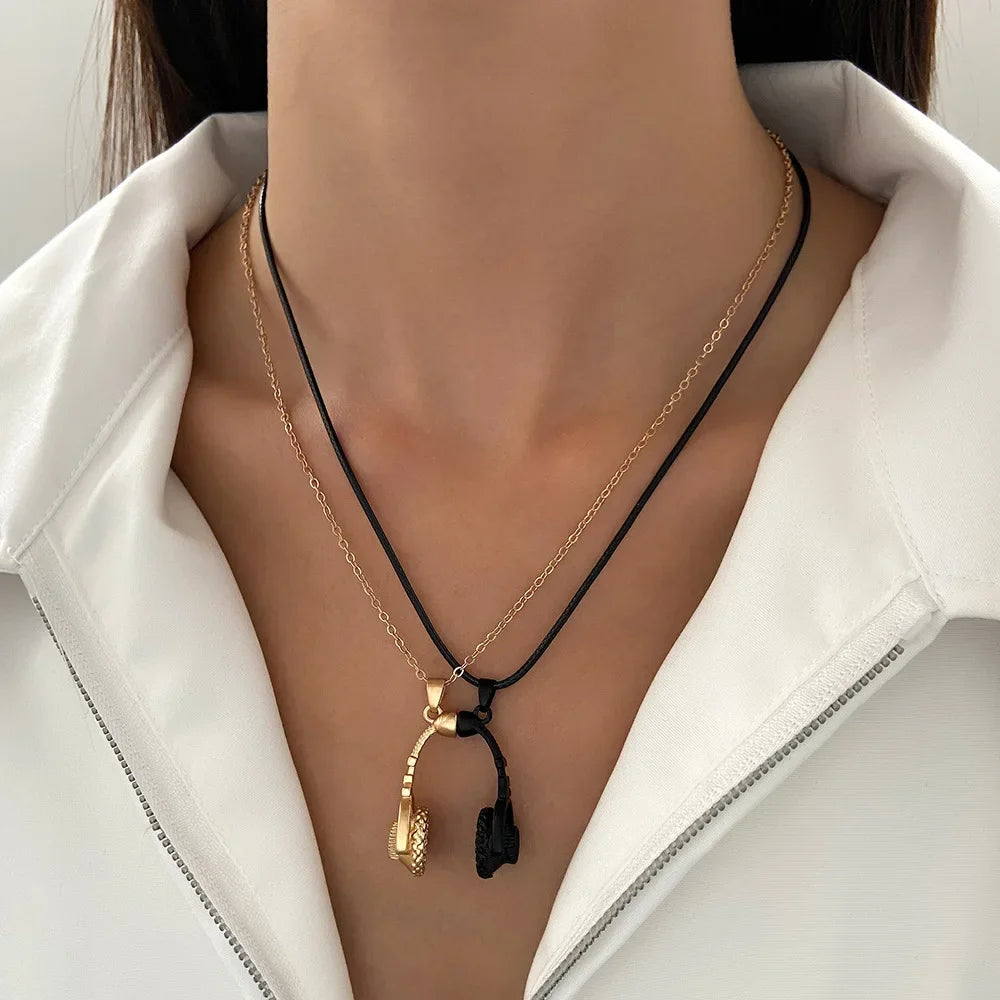 Simple Silver Color Love Heart Pendant Necklace Charm Chain Collares Necklace for Women Party Jewelry Daily Wear