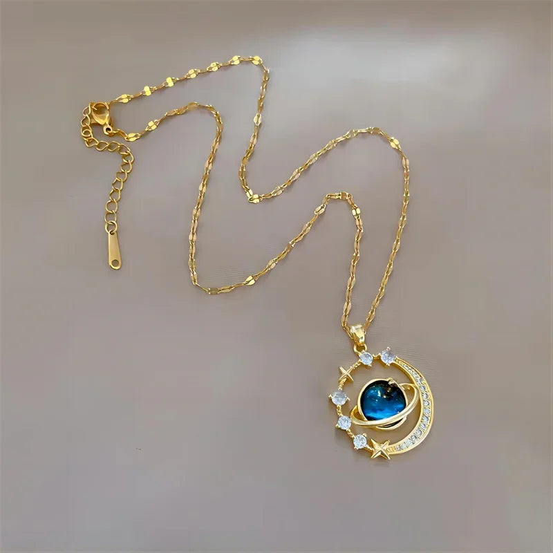 Collares Para Mujer Delicate and Beautiful Starry Pendant Necklace