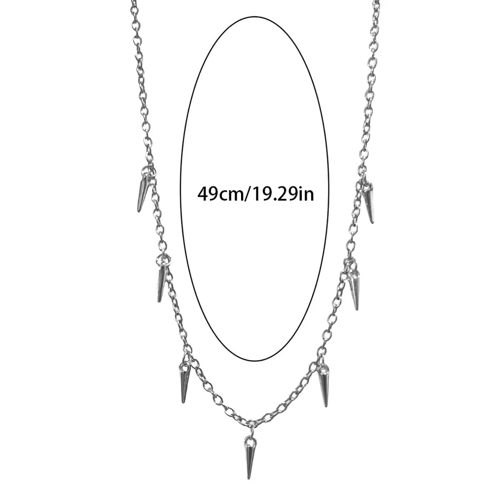 Men black panter Style Necklace  Geometric Titanium Steel Chain Necklace