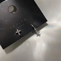 Pendientes de cruz de cristal  para mujer